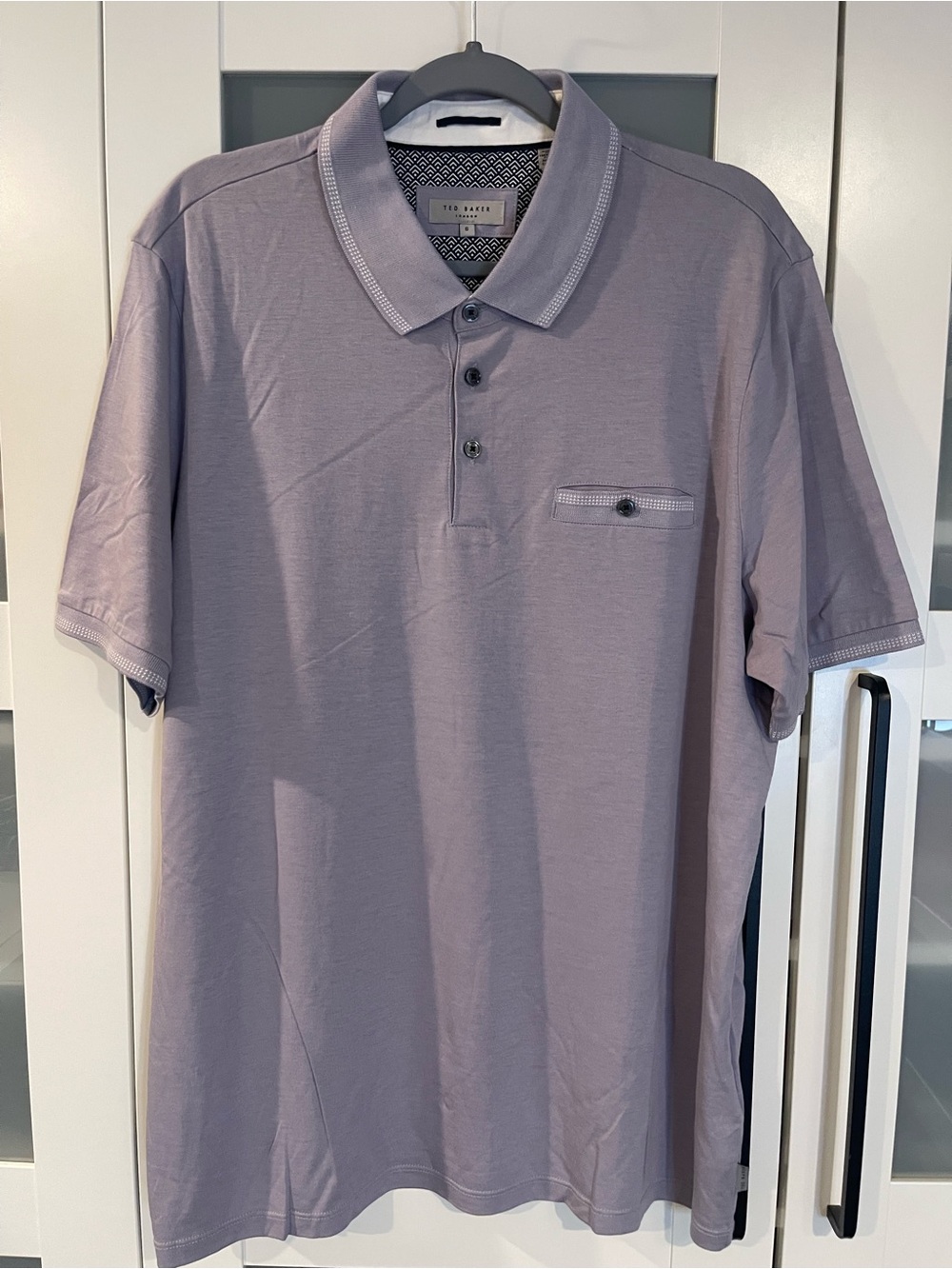 Ted Baker Men's Light Lavender Short-Sleeve Polo